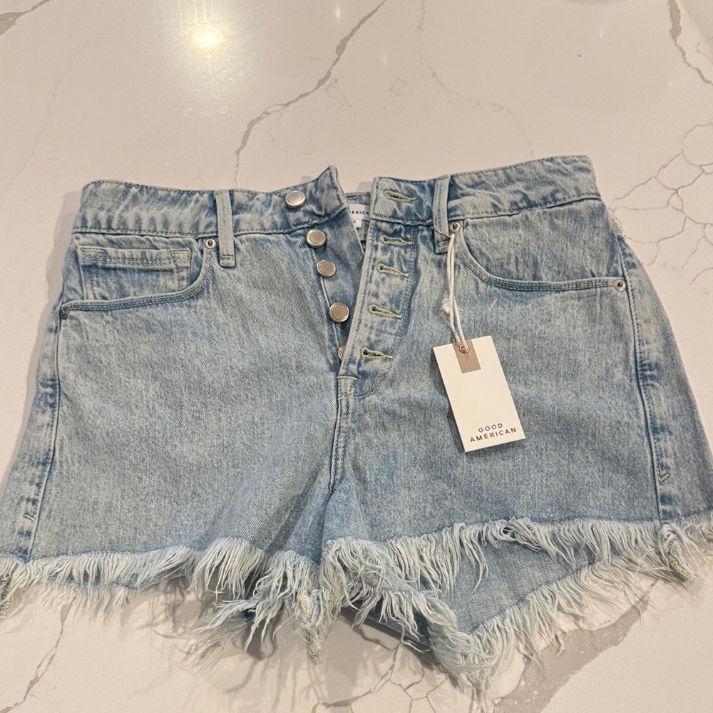 Good American Bombshell Jean Shorts NWT